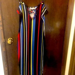 Spaghetti strap dress ties in the front